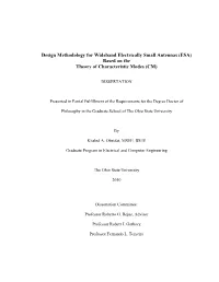Design Methodology for Wideband Electrically Small Antennas (ESA) Based on the Theory of Characteristic Modes (CM)