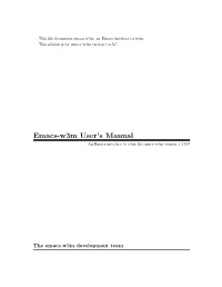 Emacs-W3m User's Manual