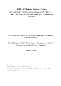 Monitoring and Assessment of Nutrient Removal Capacities of Riverine Wetlands