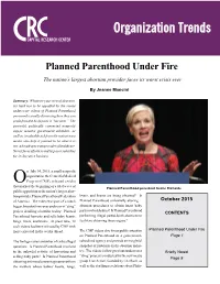 Read the March for Life's Background Paper on the History of Planned