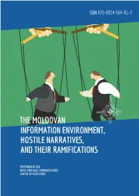 The Moldovan Information Environment, Hostile Narratives, and Their Ramifications