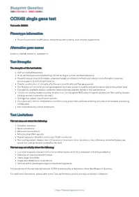 Blueprint Genetics COX4I2 Single Gene Test