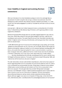 Cnut: Stability in England and Evolving Norman Connections