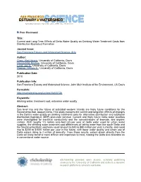 Current and Long-Term Effects of Delta Water Quality on Drinking