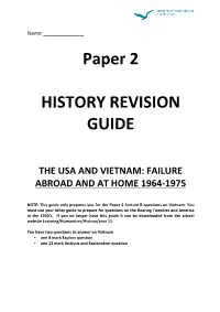 Paper 2 HISTORY REVISION GUIDE