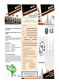 WGC 2010 Preliminary Questionnaire WGC 2010