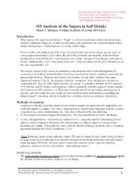 19 Analysis of the Sugars in Soft Drinks Marie C