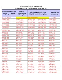 2021 Sequential Date List