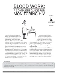 Blood Work: a Complete Guide for Monitoring