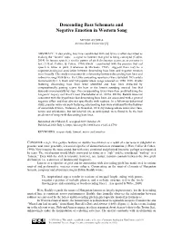 Descending Bass Schemata and Negative Emotion in Western Song