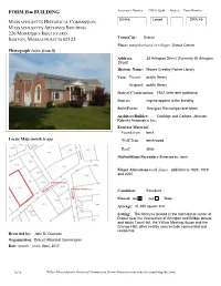 FORM B  BUILDING Assessor’S Number USGS Quad Area(S) Form Number