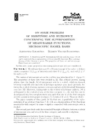 On Some Problem of Sierpi´Nski and Ruziewicz
