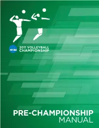 PRE-CHAMPIONSHIP MANUAL Table of Contents Introduction