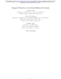 Synaptic Plasticity in Correlated Balanced Networks