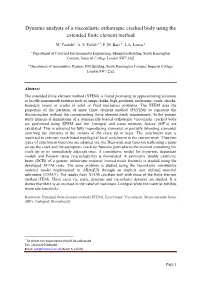 Dynamic Analysis of a Viscoelastic Orthotropic Cracked Body Using the Extended Finite Element Method