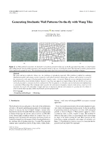Generating Stochastic Wall Patterns On-The-Fly with Wang Tiles