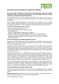 Belay Device Recommendation for Single Pitch Climbing
