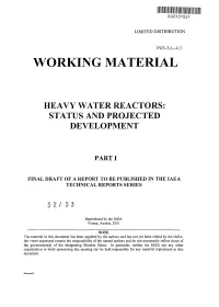 Heavy Water Reactors: Status and Projected Development