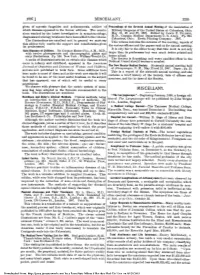 MISCELLANY. Ures Has Been Adopted in the Formul\L=Ae\Recommended in the Book