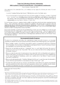Notice for Collection of Electors' Information 2020 Legislative