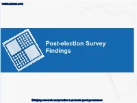 Post-Election Survey Findings
