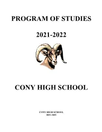 Program of Studies 2021-2022