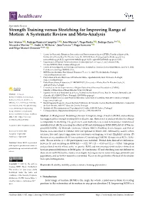Strength Training Versus Stretching for Improving Range of Motion: a Systematic Review and Meta-Analysis