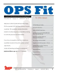 Article Published in DFIT OPS Fit Newsletter from Sgt