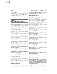 Checklist of White House Press Releases