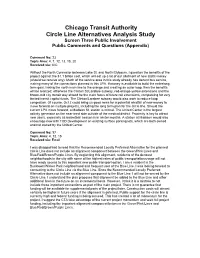 Circle Line Screen 3 Public Comments Appendix