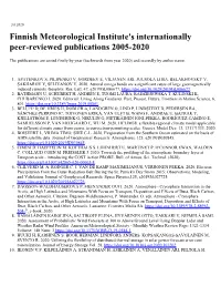 FMI Internationally Peer-Reviewed Publications