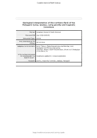 Geological Interpretation of the Northern Flank of the Matagami Camp, Quebec, Using Gravity and Magnetic Inversions