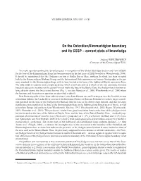 On the Oxfordian/Kimmeridgian Boundary and Its GSSP – Current State of Knowledge