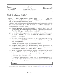 Paxson Spring 2017 CS 161 Computer Security Discussion 5