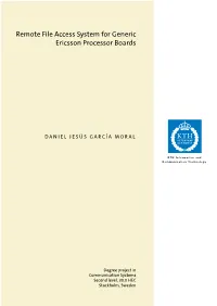 Remote File Access System for Generic Ericsson Processor Boards