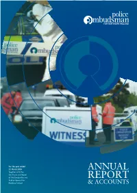 For the Year Ended 31 March 2018 Together with the Certificate and Report of the Comptroller and Auditor General for Northern Ireland