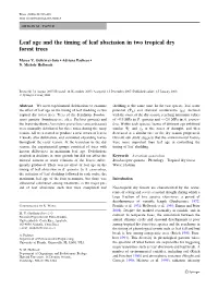 Leaf Age and the Timing of Leaf Abscission in Two Tropical Dry Forest Trees