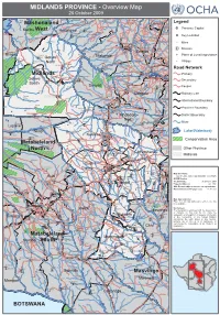 MIDLANDS PROVINCE - Overview Map 26 October 2009