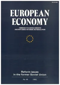 Reform Issues in the Former Soviet Union No 49 1993