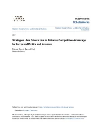 Strategies Uber Drivers Use to Enhance Competitive Advantage for Increased Profits and Incomes