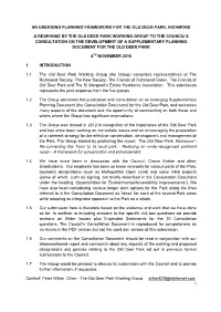 An Emerging Planning Framework for the Old Deer Park, Richmond
