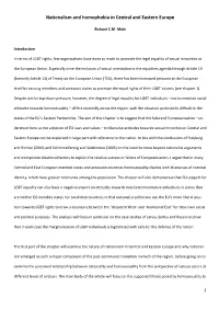 Homophobic Political Discourse and the 'National Threat'