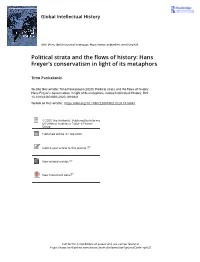 Political Strata and the Flows of History Hans Freyer S Conservatism in Light