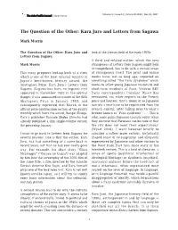 The Question of the Other: Kara Juro and Letters from Sagawa