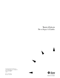 Trusted Solaris Developer's Guide