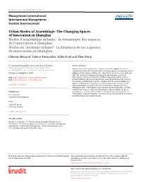 Urban Modes of Assemblage: the Changing Spaces of Innovation In