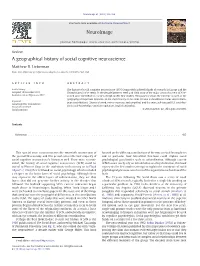 A Geographical History of Social Cognitive Neuroscience