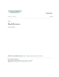 Book Reviews Criticism Editors