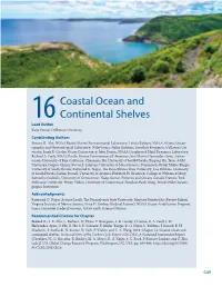 Coastal Ocean and Continental Shelves