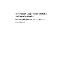 Investment Corporation of Dubai and Its Subsidiaries